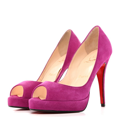 Christian Louboutin Suede Yoyo Zeppa 120 Pumps 36 Magenta 6 of 18