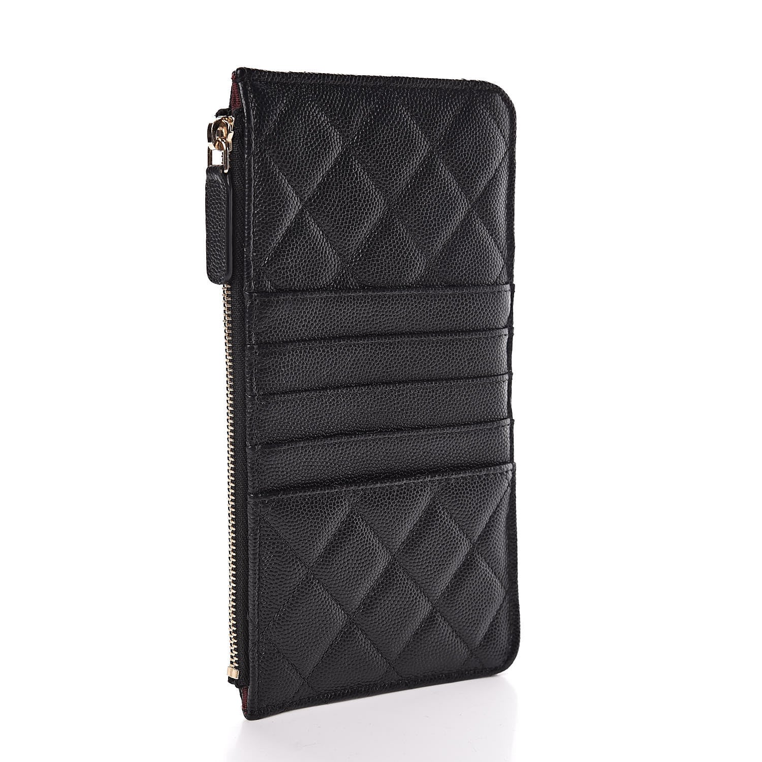 Chanel Caviar Quilted Classic Flat Wallet Pouch Black 3 of 8