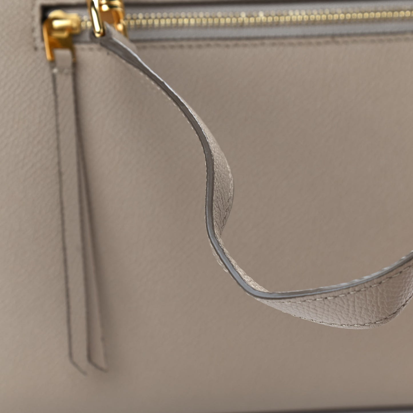 Grained Calfskin Micro Belt Bag Light Taupe