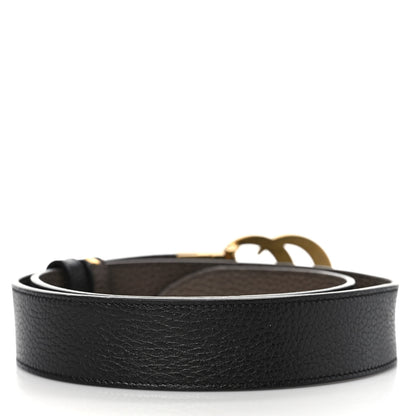 Gucci Dollar Calfskin Double G Reversible 37mm Belt 90 36 Black New Acero 2 of 5