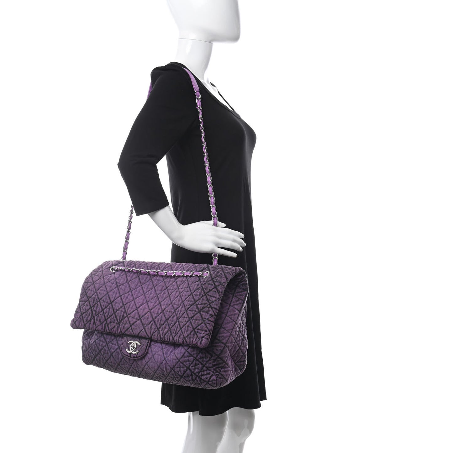 Denim Quilted Denimpression XXL Flap Purple Black