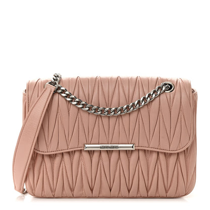 Miu Miu Nappa Matelasse Chain Flap Shoulder Bag Orchidea 1 of 19