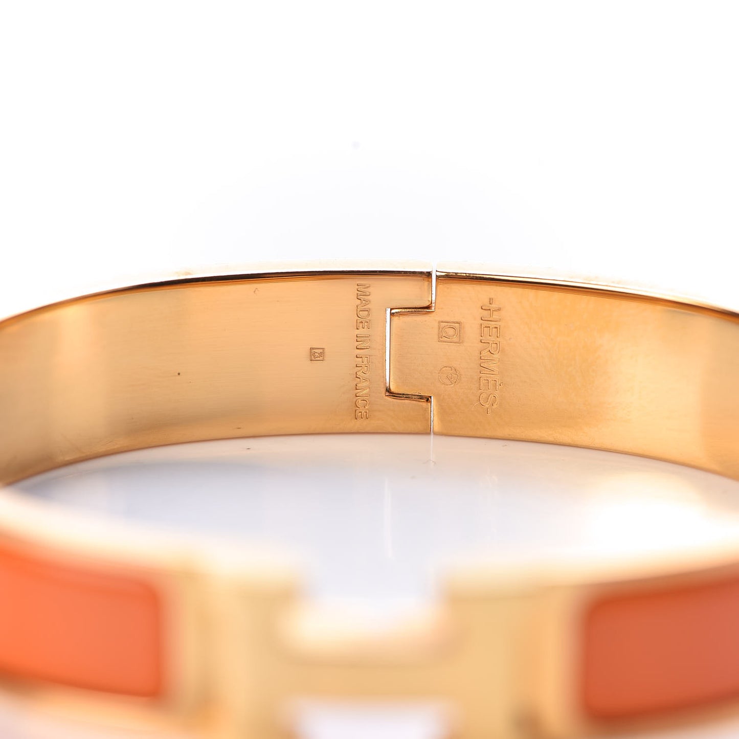 Enamel Narrow Clic Clac H Bracelet GM Orange