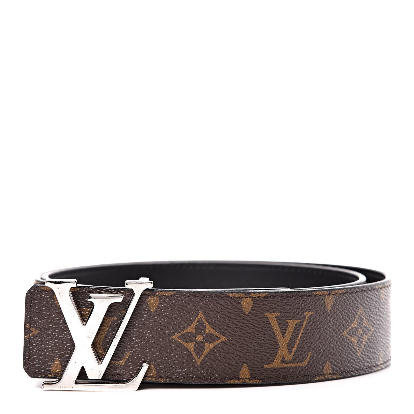 Calfskin Monogram 30mm LV Initiales Reversible Belt 85 34 Black