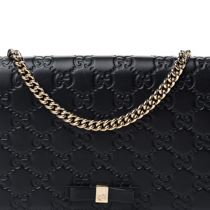 Gucci Guccissima Signature Bowy Chain Wallet Black 10 of 10
