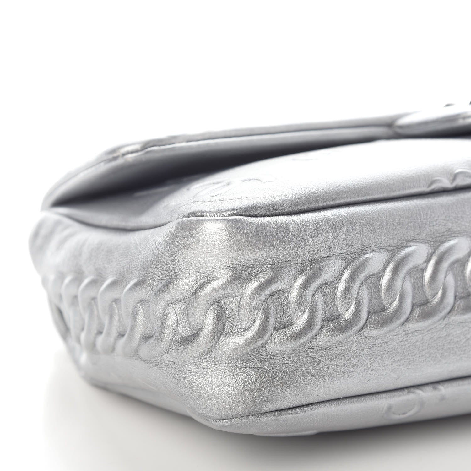 Chanel Metallic Lambskin Symbols Medium Single Flap Silver 8 of 9