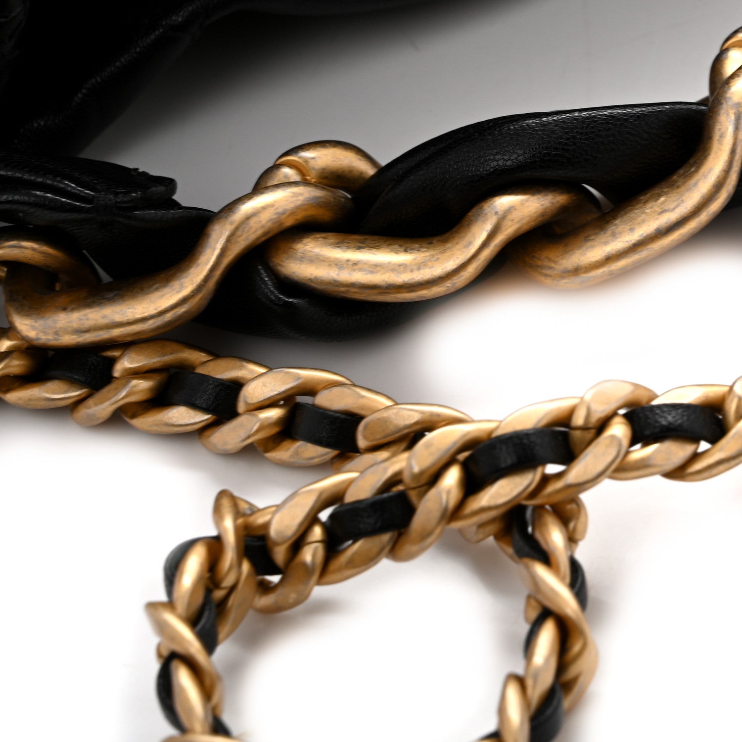 Chanel Shiny Lambskin Quilted Chain Is More Drawstring Bag Black 12 of 12