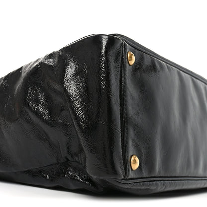 Saint Laurent Textured Patent Y-Mail Tote Black 8 of 9