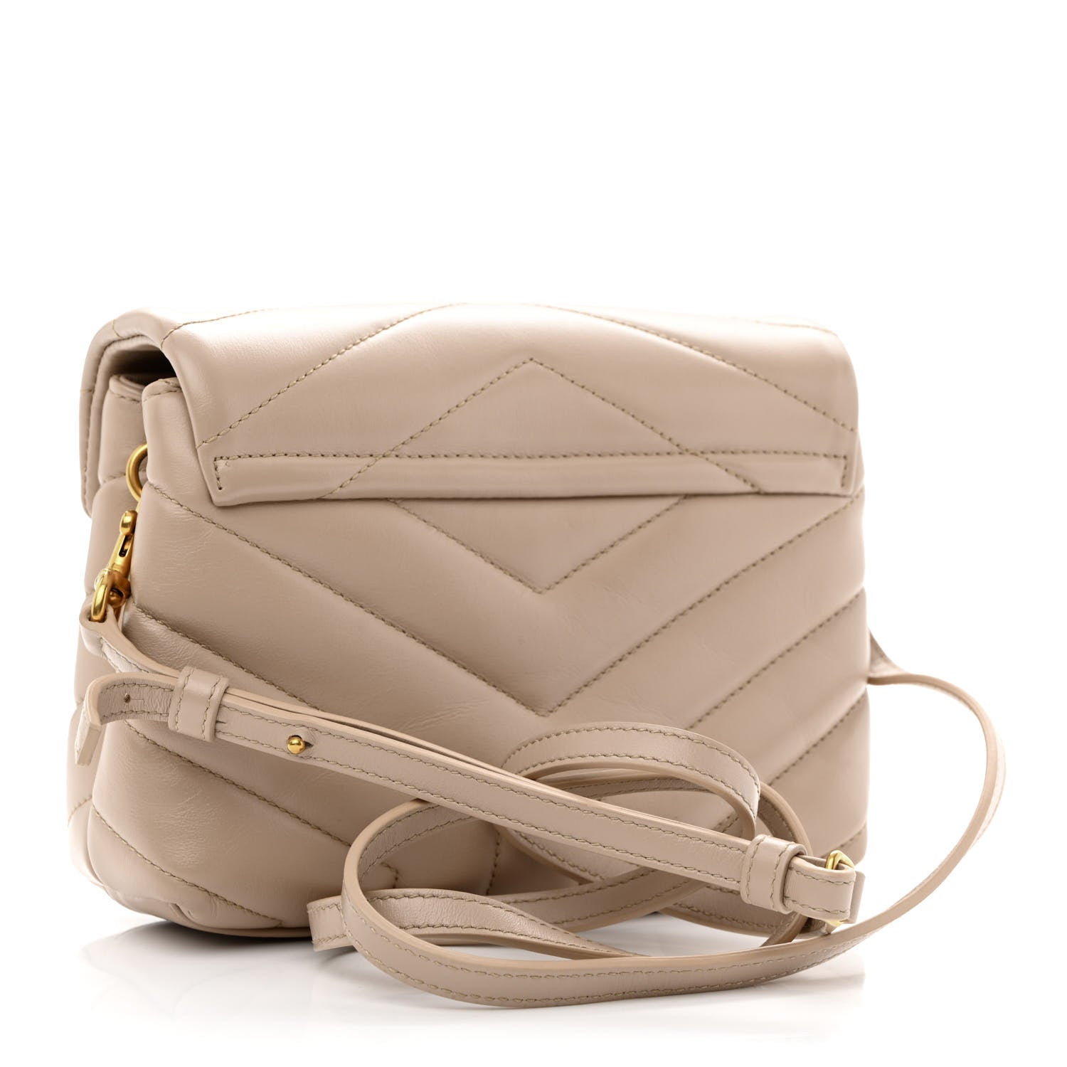 Saint Laurent Calfskin Y Quilted Monogram Toy Loulou Crossbody Bag Marble Pink 3 of 12