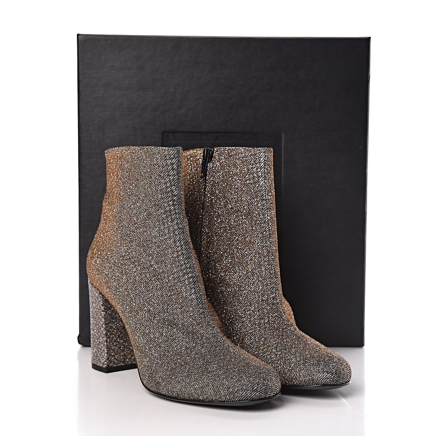 Glitter Babies Zip Boots 36.5 Black Gold