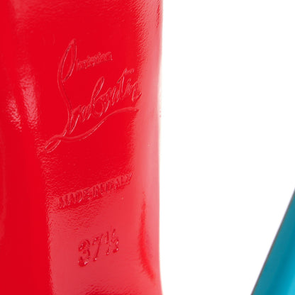 Christian Louboutin Patent Lady Peep Sling 150 Pumps 37 Flamingo 6 of 8