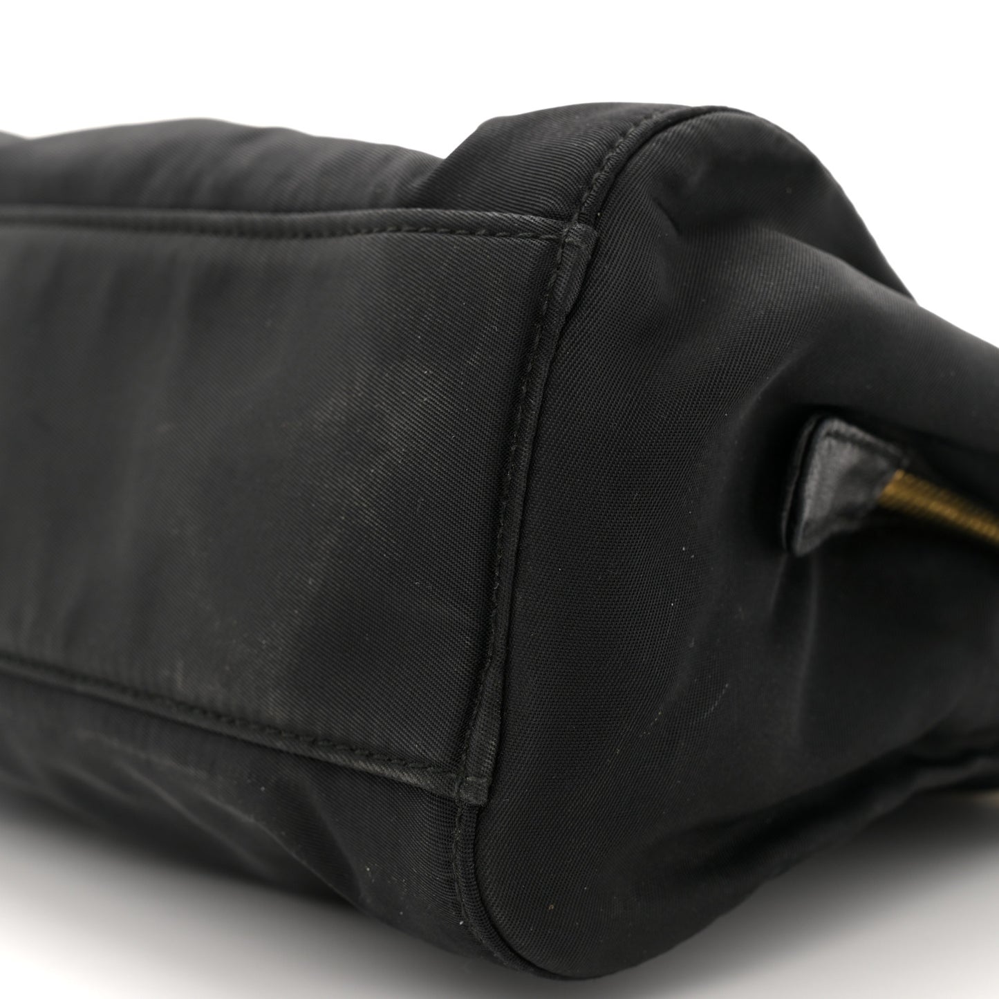 Tessuto Nylon Chain Shoulder Bag Black