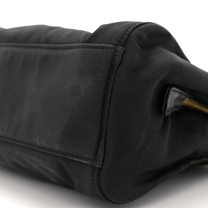 Prada Tessuto Nylon Chain Shoulder Bag Black 10 of 14