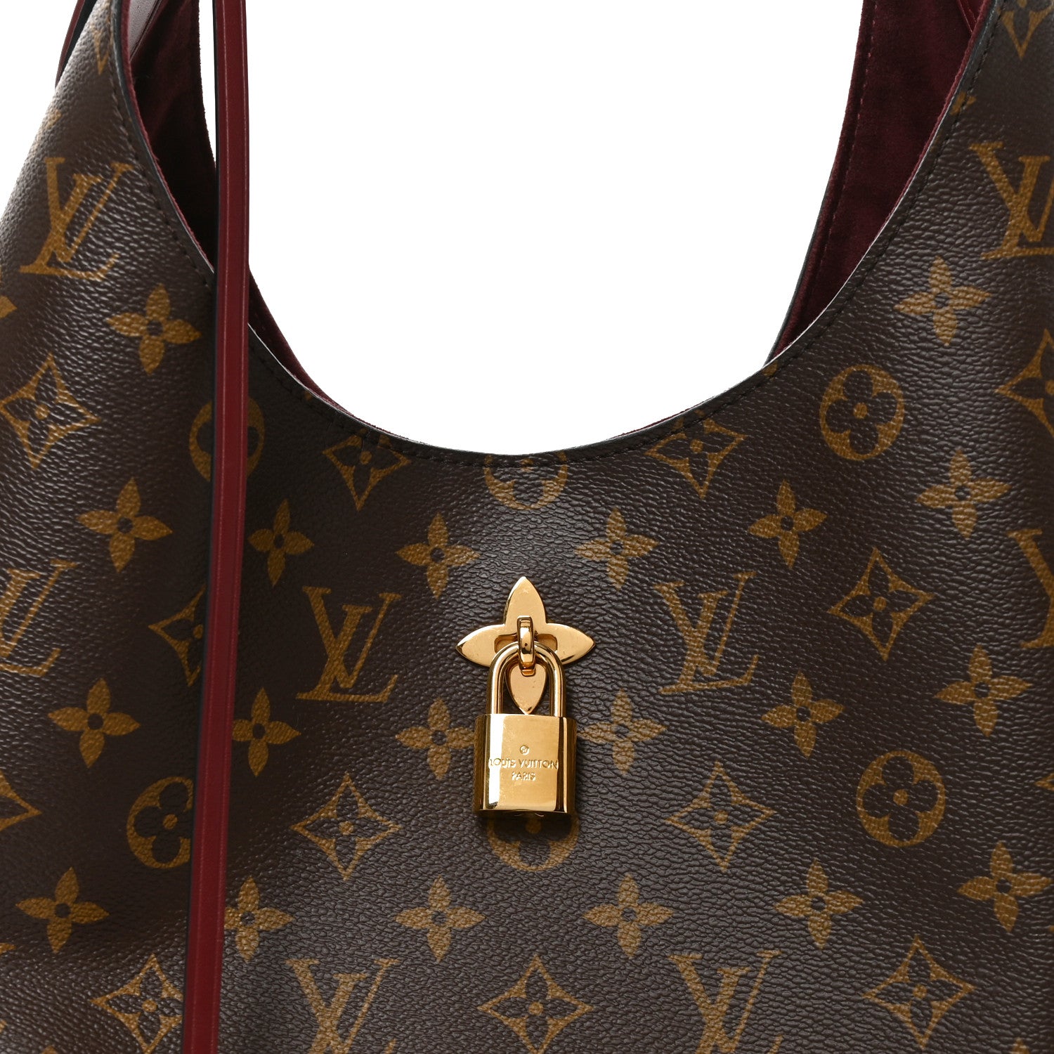 Louis Vuitton Monogram Flower Hobo Bordeaux 7 of 9