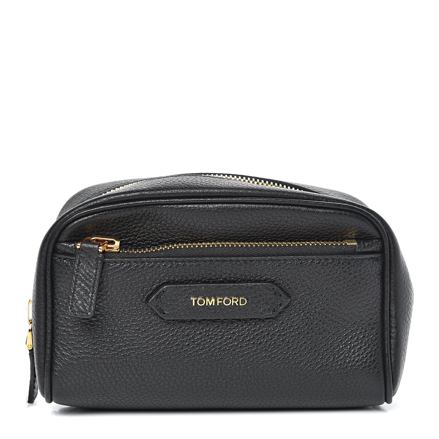 Tom Ford Grained Calfskin Large Cosmetic Pouch Black 1 of 7