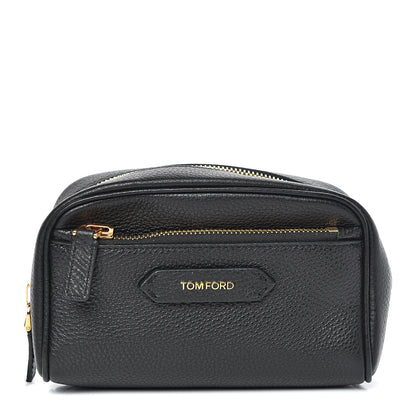 Tom Ford Grained Calfskin Large Cosmetic Pouch Black 1 of 7