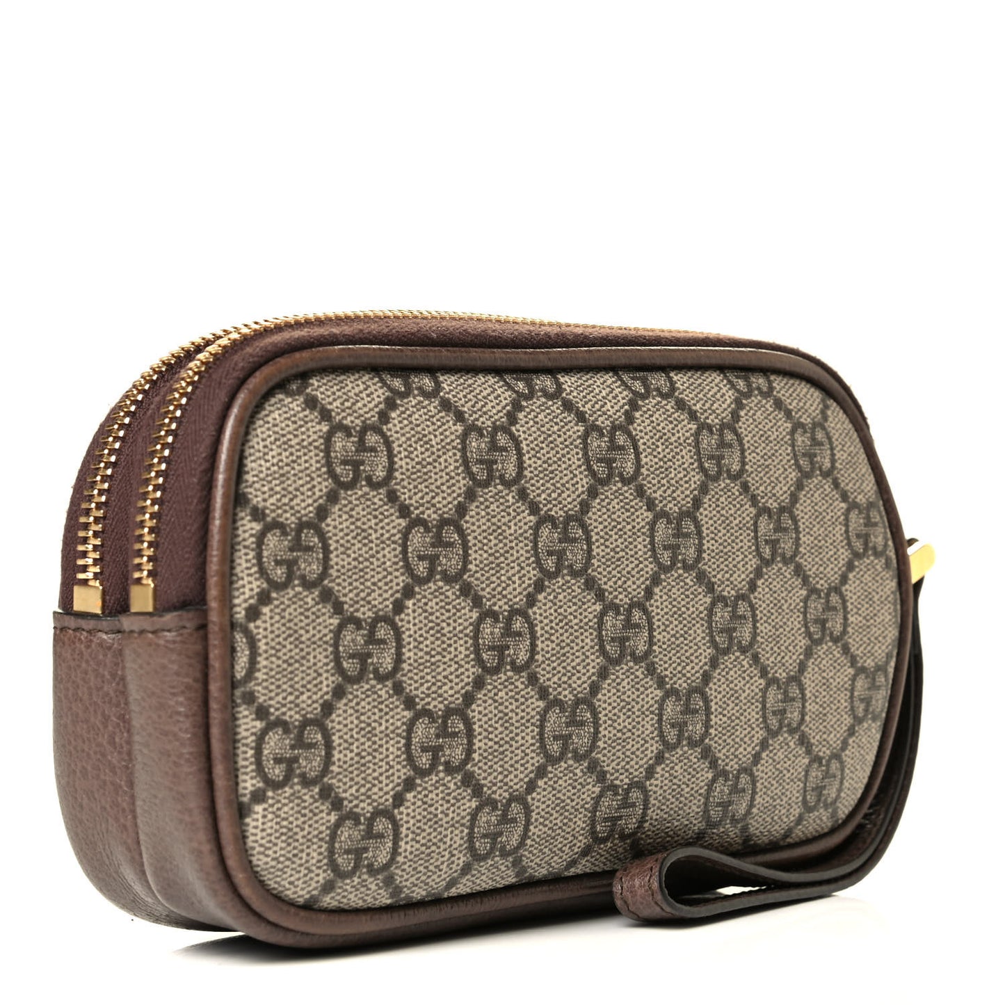 GG Supreme Monogram Web Ophidia Wristlet Beige New Acero