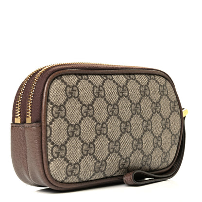 Gucci GG Supreme Monogram Web Ophidia Wristlet Beige New Acero 2 of 6