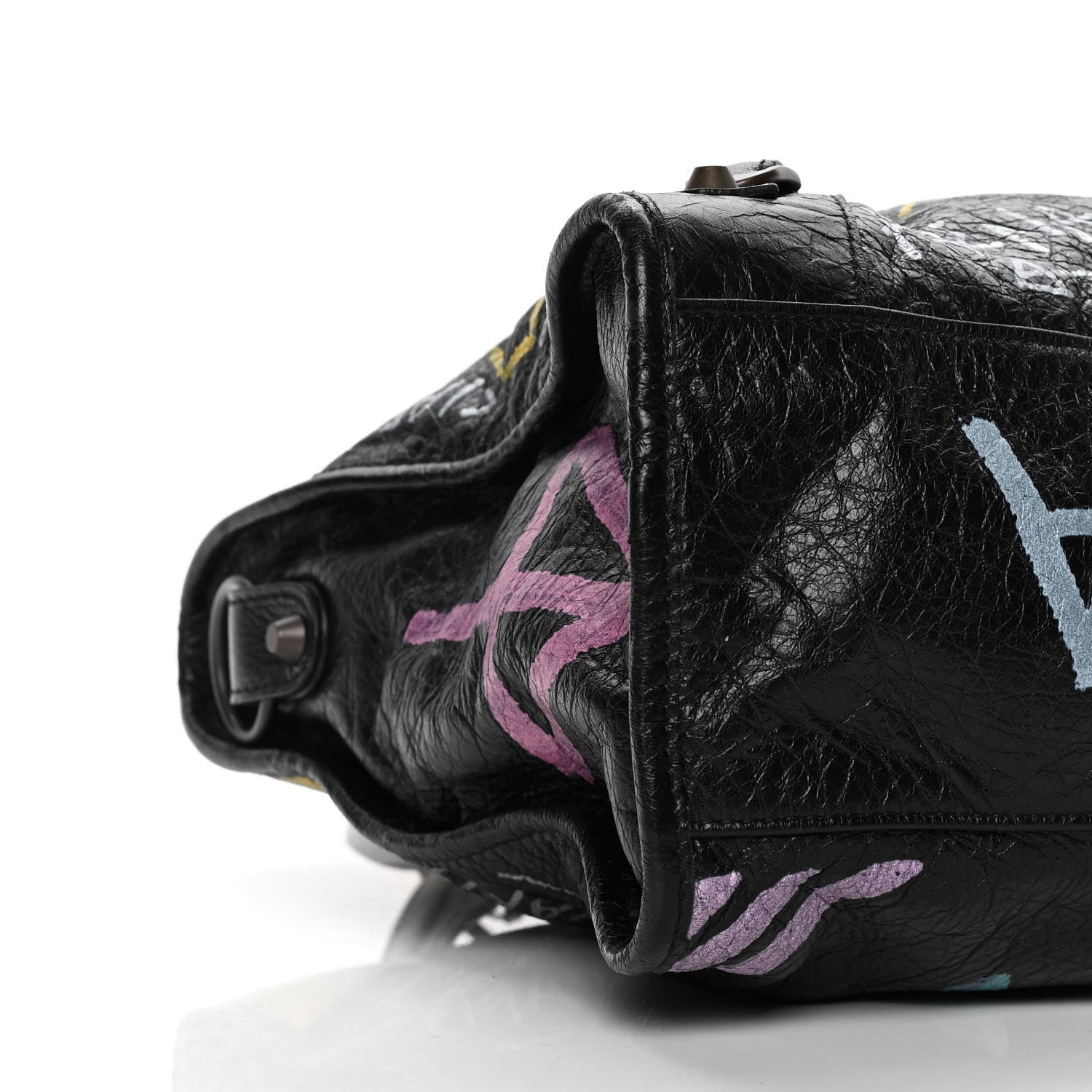 Balenciaga Agneau Graffiti All Over Classic Hardware City Black Multicolor 7 of 8