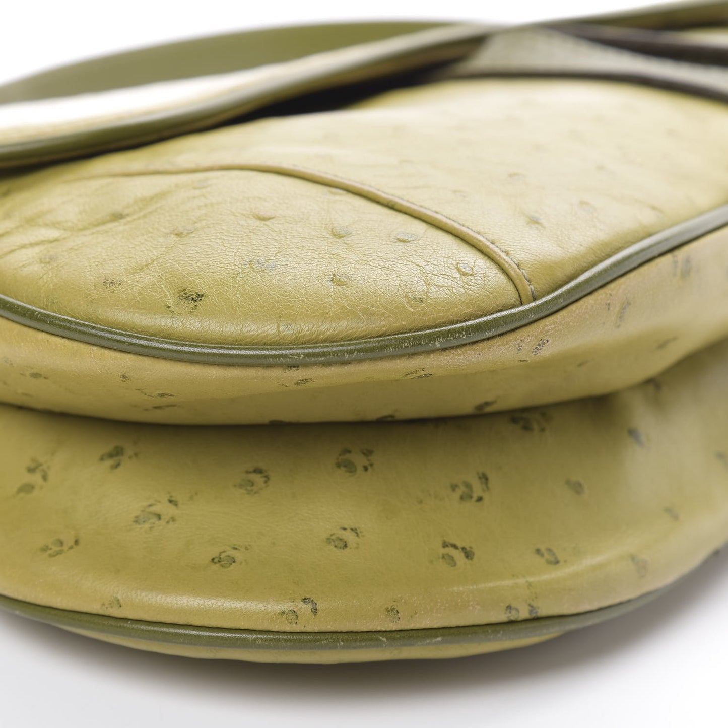 Ostrich Saddle Bag Green