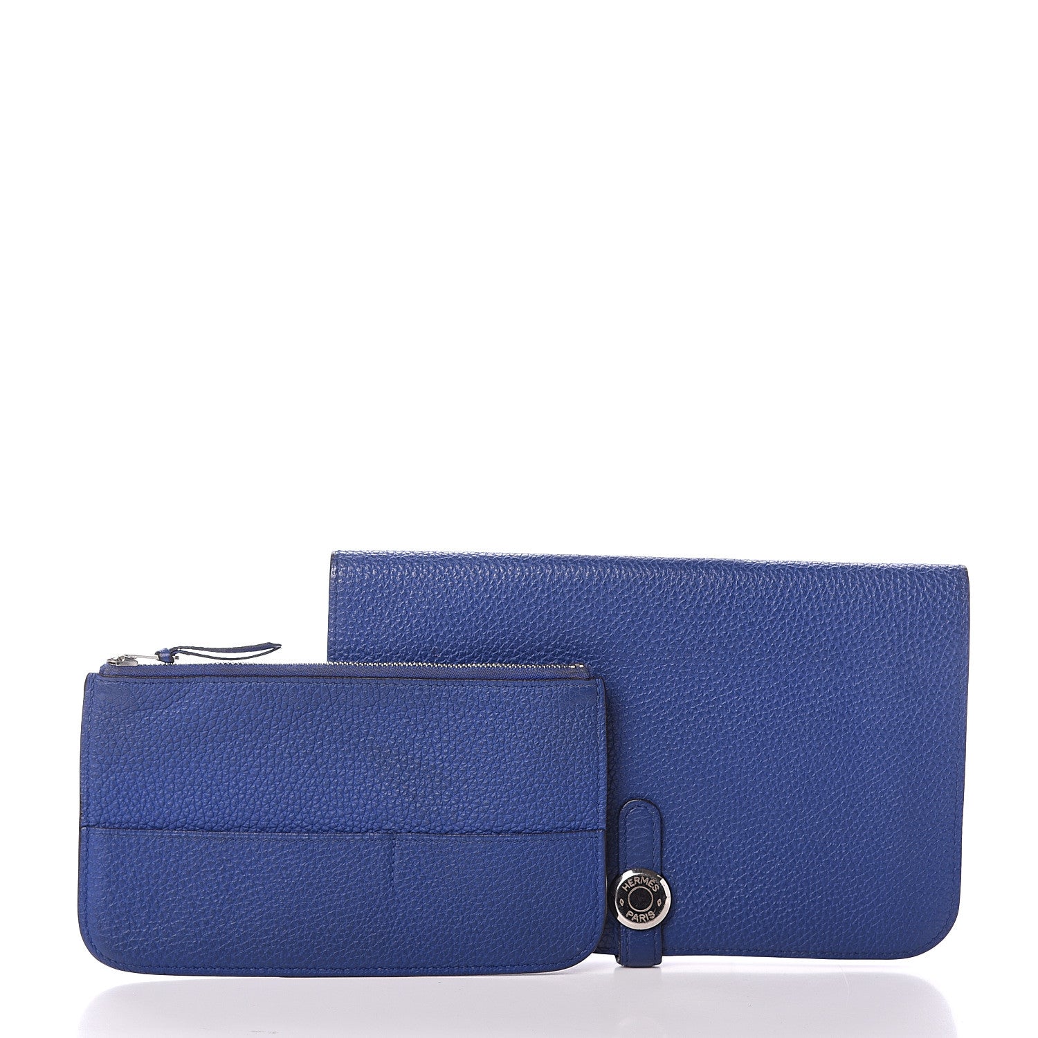 Hermes Togo Dogon Duo Wallet Bleu Electrique 2 of 6