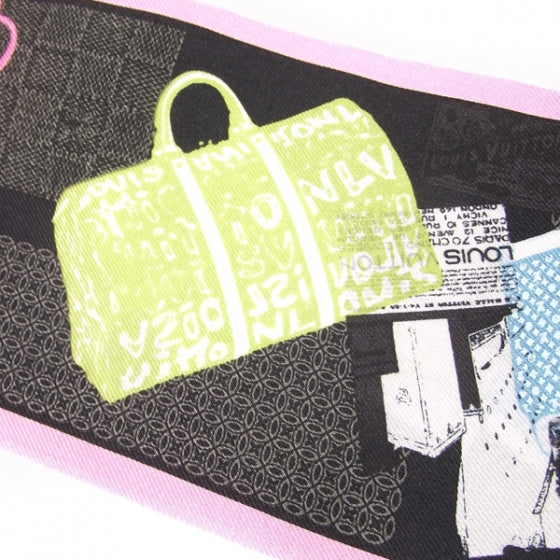 Silk Travel Pop Art Bandeau Scarf