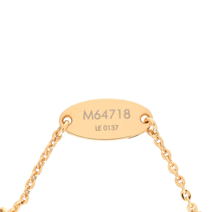 Louis Vuitton Swarovski Crystal Lady Lucky Key Supple Bracelet Gold 5 of 6