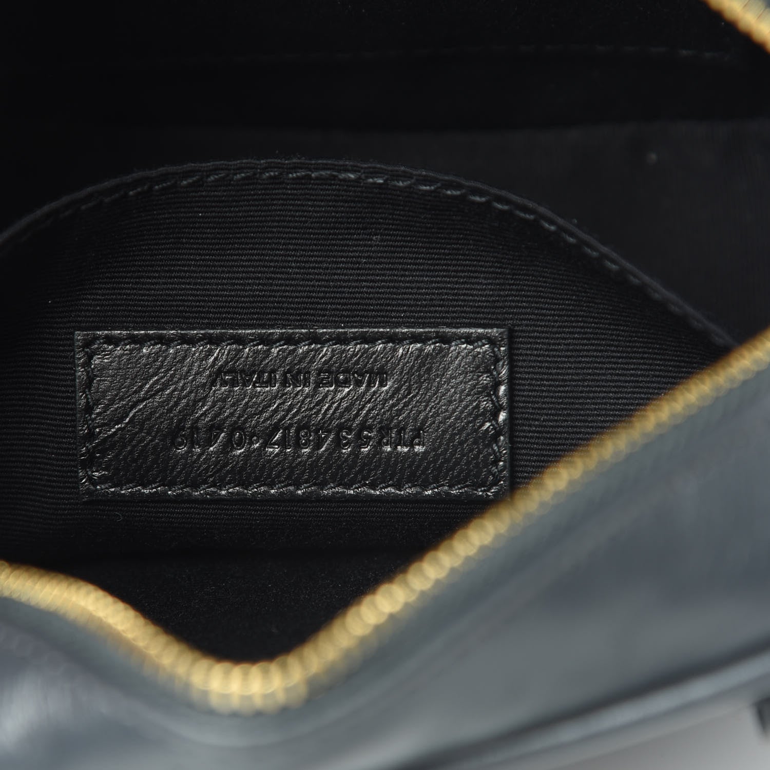 Saint Laurent Calfskin Matelasse Monogram Lou Belt Bag Smog 7 of 12
