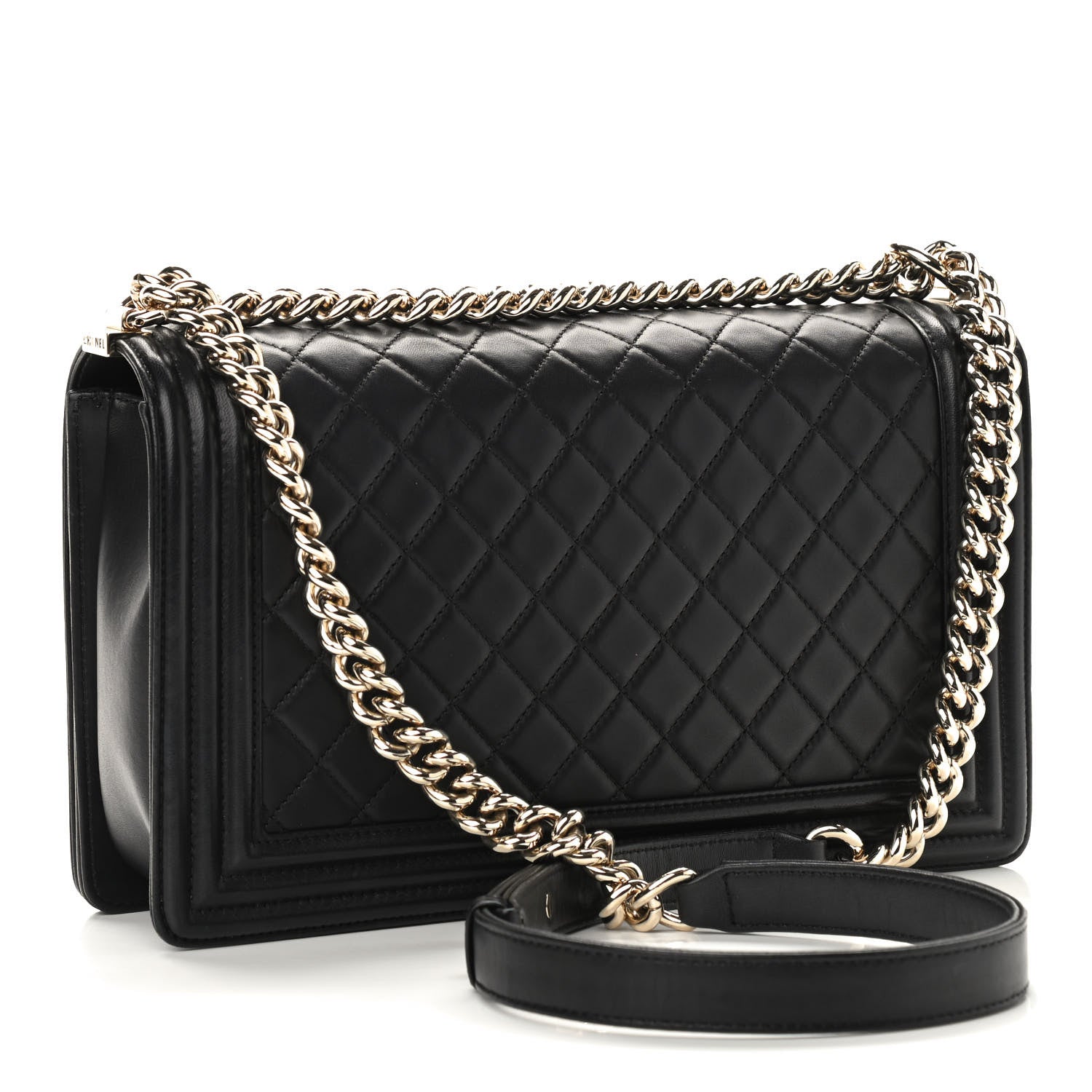 Chanel Lambskin Quilted New Medium Boy Flap Black 2 of 8