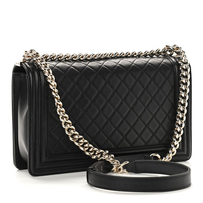 Chanel Lambskin Quilted New Medium Boy Flap Black 2 of 8