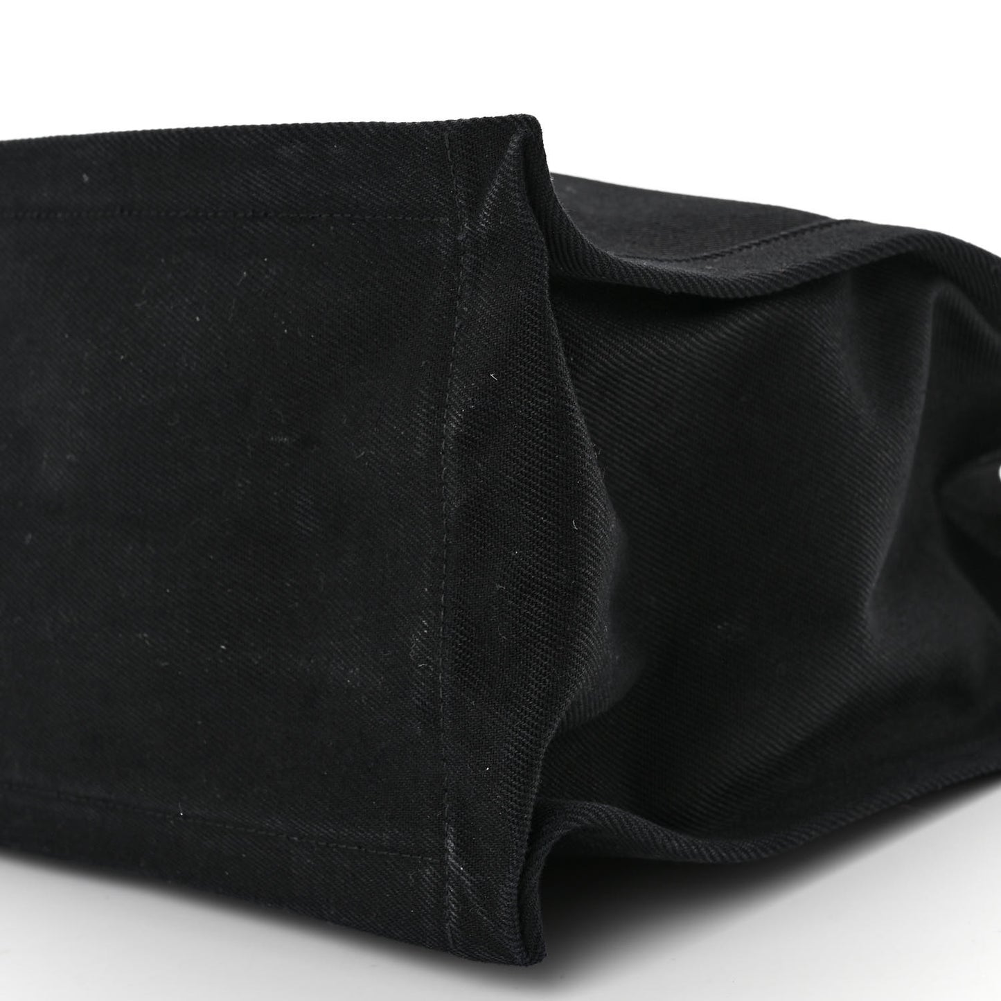 Linen Calfskin Rive Gauche Tote Black