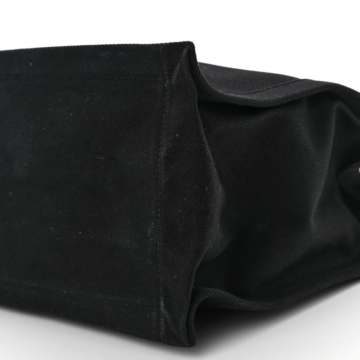 Saint Laurent Linen Calfskin Rive Gauche Tote Black 9 of 13