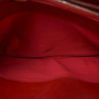 Chanel Vinyl Lipstick Ligne Tote Red 7 of 16