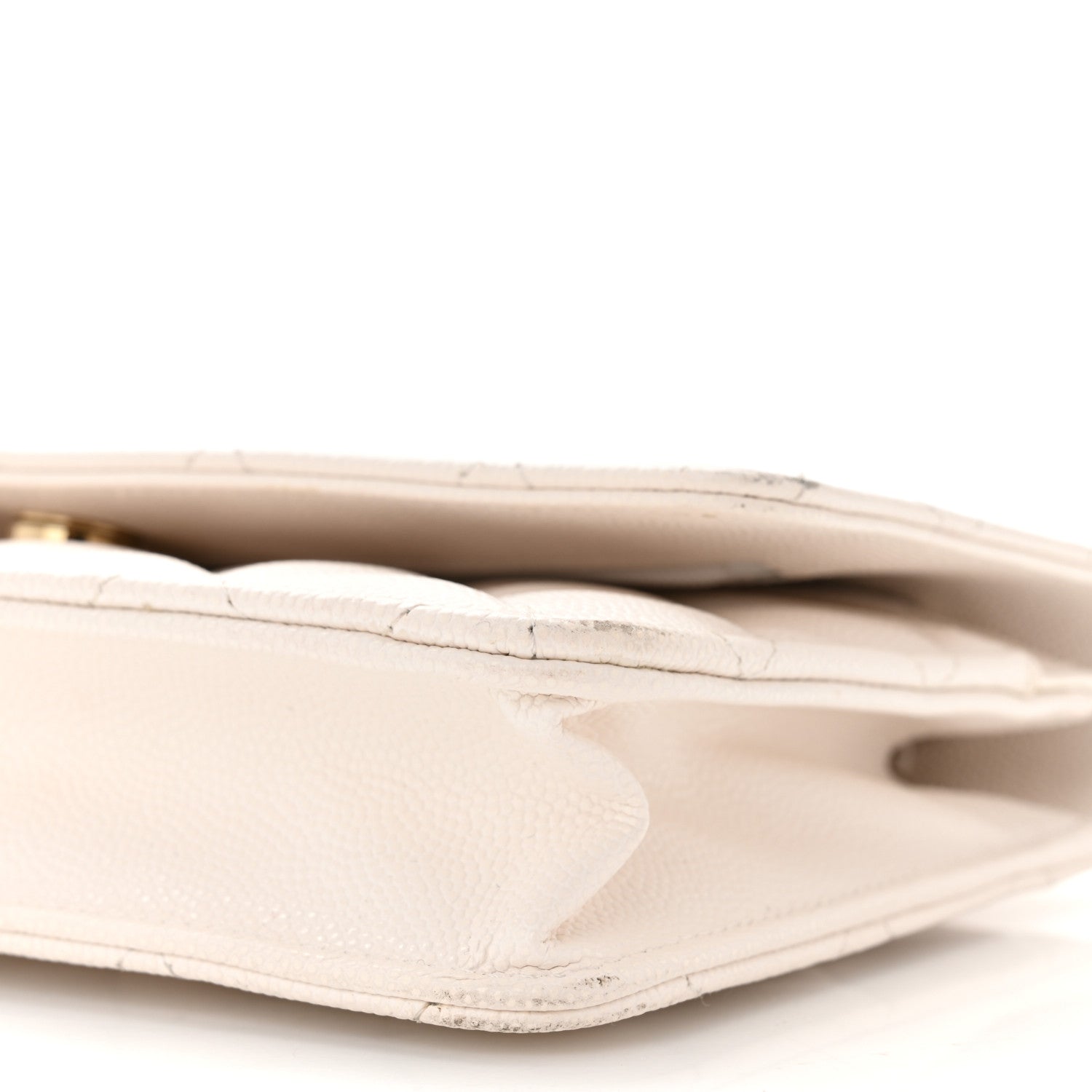 Chanel Caviar Quilted Wallet On Chain WOC White 10 of 14