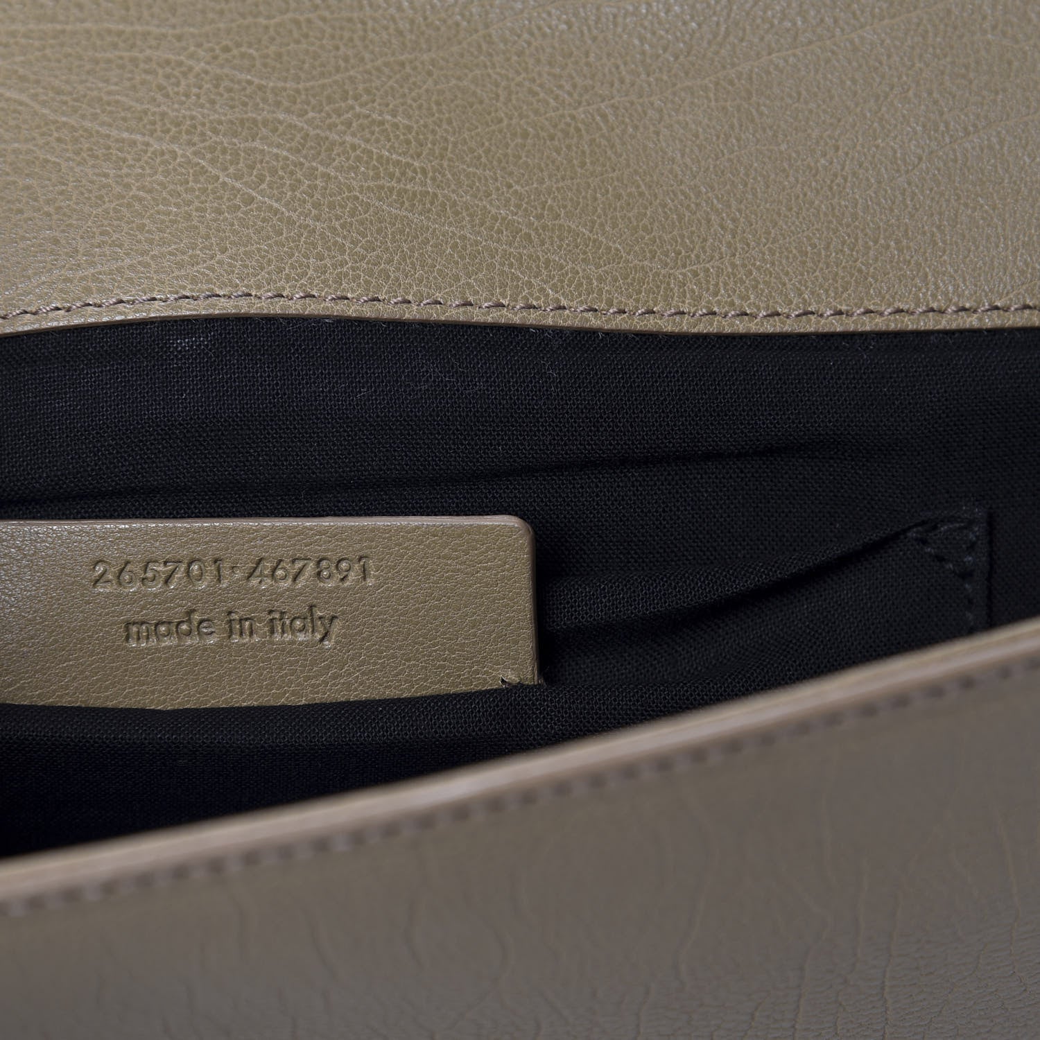 Saint Laurent Snakeskin Calfskin Y Ligne Clutch Black Olive 9 of 11