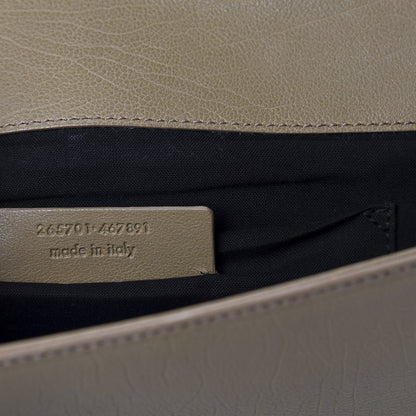 Saint Laurent Snakeskin Calfskin Y Ligne Clutch Black Olive 9 of 11
