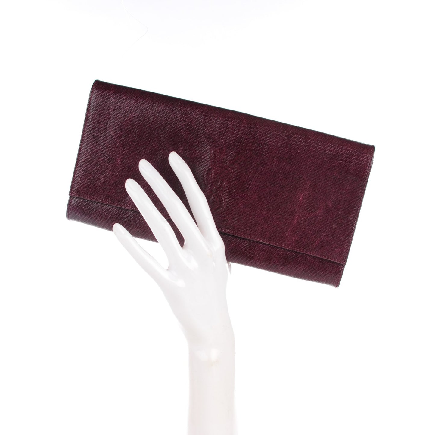 Textured Calfskin Small Belle De Jour Clutch Purple