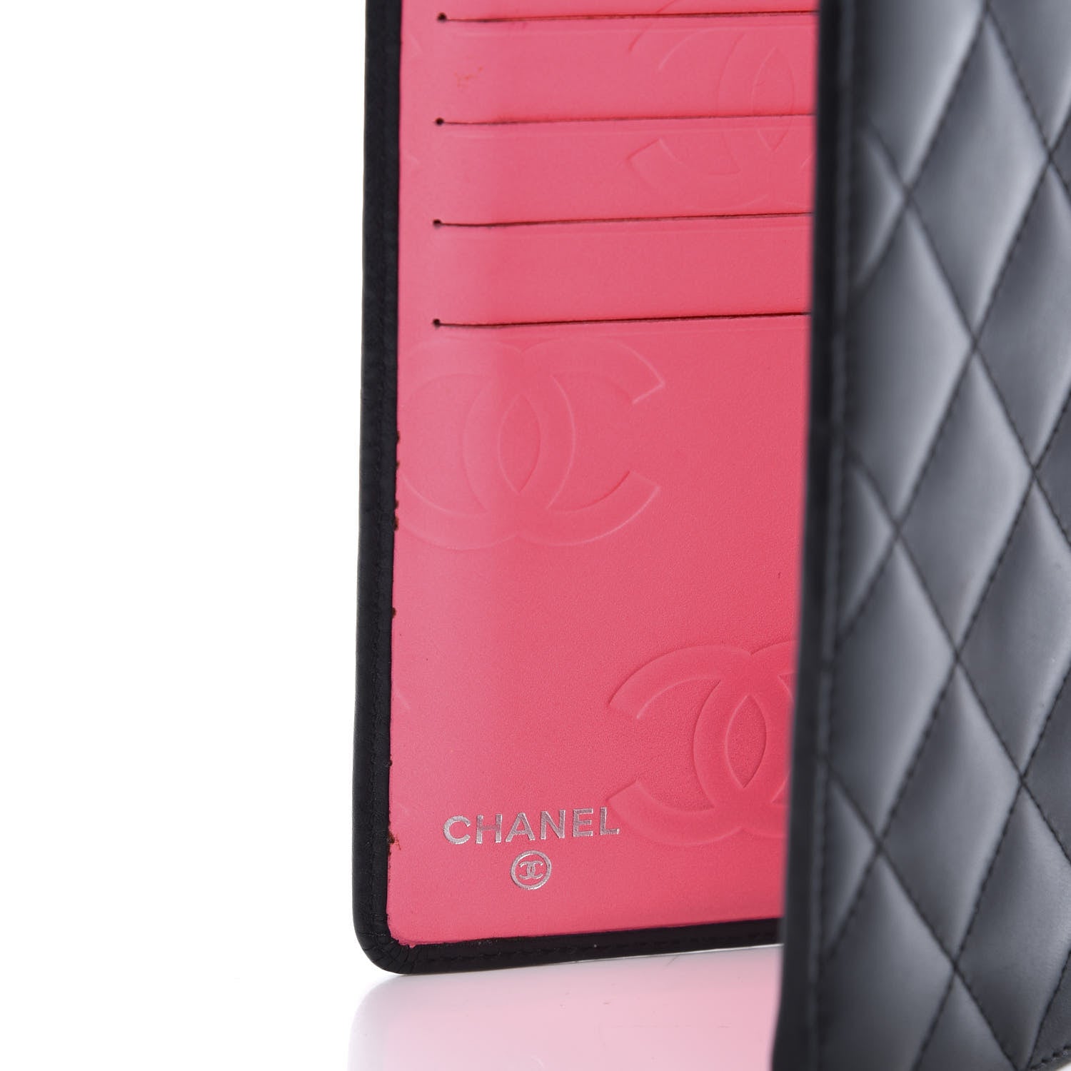 Chanel Calfskin Quilted Cambon Yen Wallet Black 8 of 11