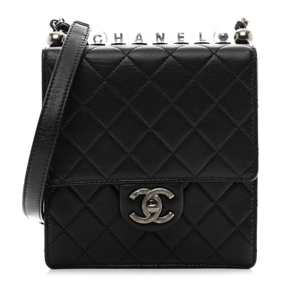 Chanel Goatskin Quilted Chic Pearls Flap Black 1 of 11