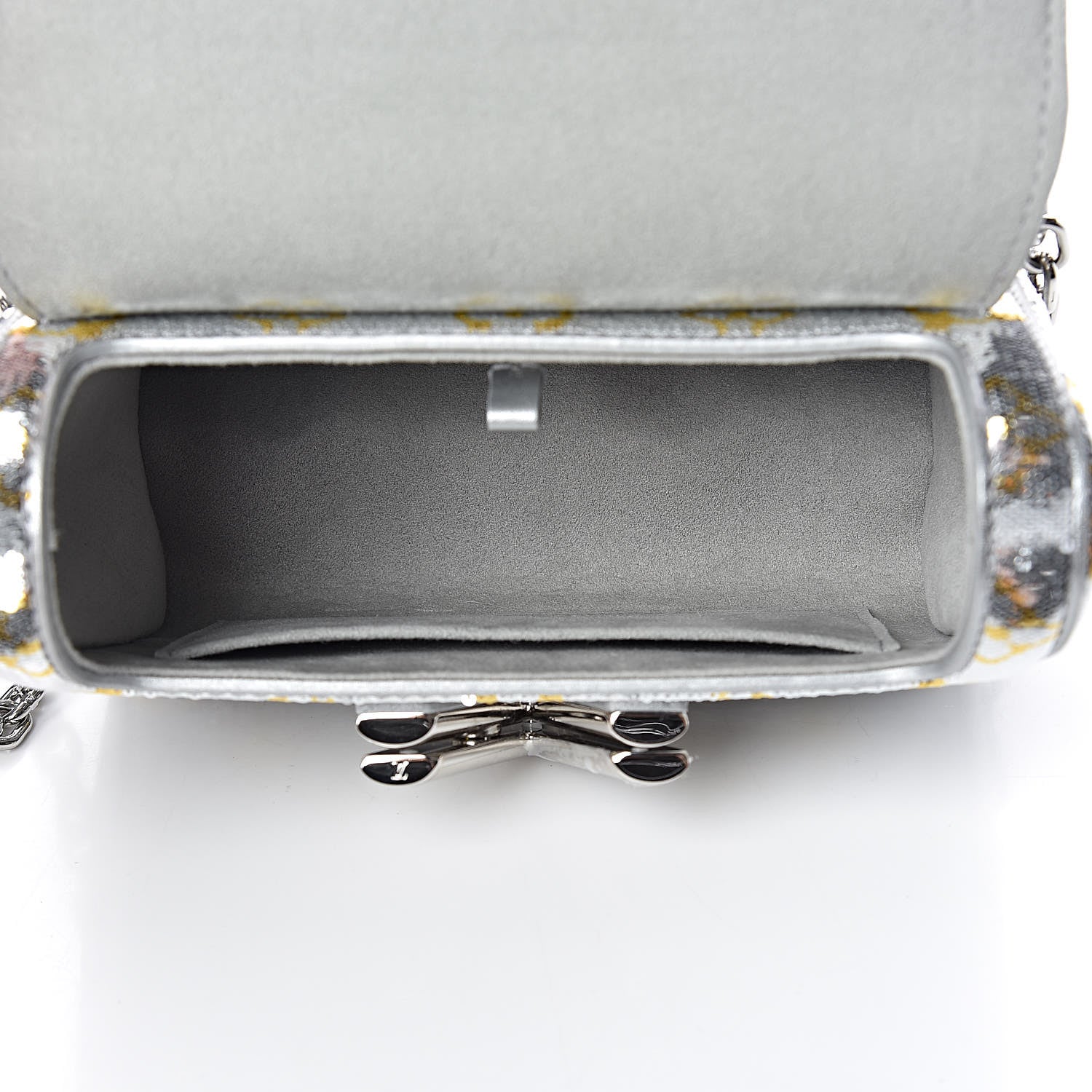 Louis Vuitton Sequins Monogram Twist Shoulder Bag PM Gold Silver 5 of 11