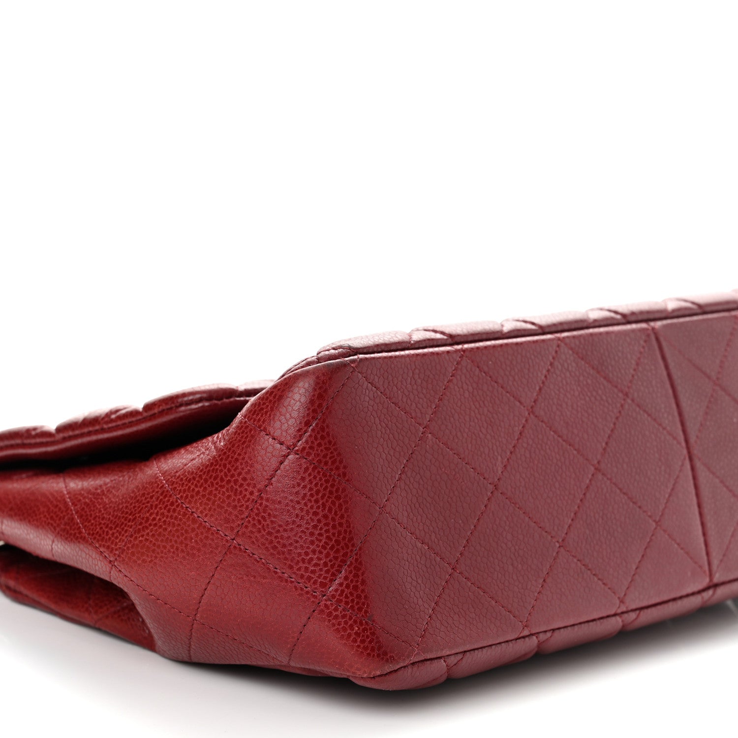 Chanel Caviar Quilted Jumbo Single Flap Dark Red 10 of 16