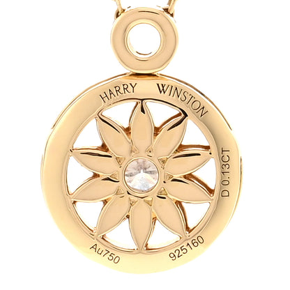Harry Winston 18K Yellow Gold Diamond Winston Gates Pendant Necklace 5 of 6