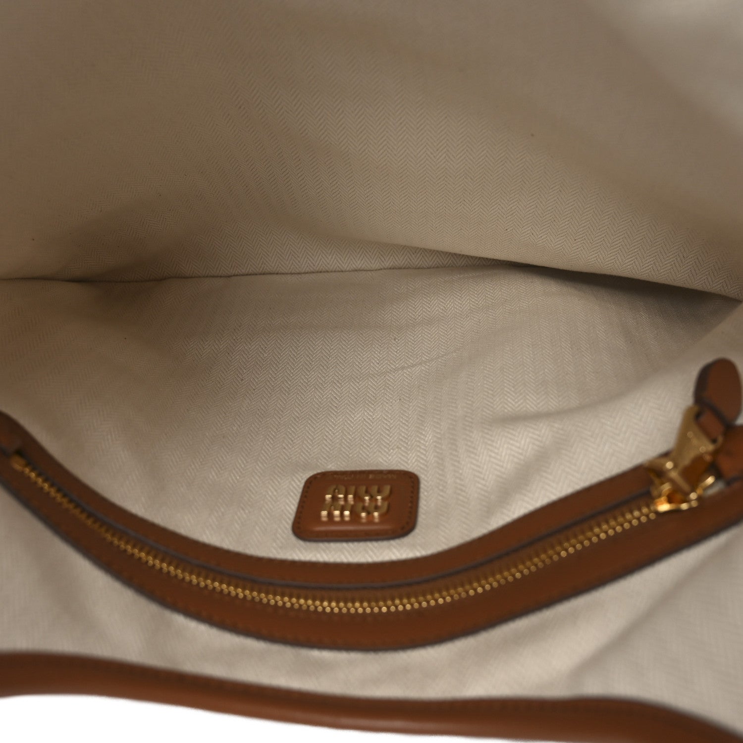 Miu Miu Nappa Patchwork Ivy Bag Cognac 5 of 10