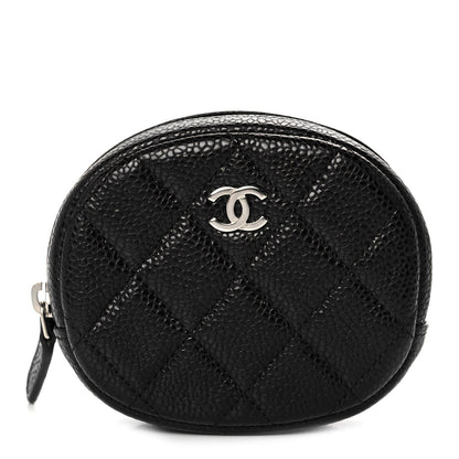Chanel Caviar Quilted Zip Around Classic Coin Purse Black 1 of 10