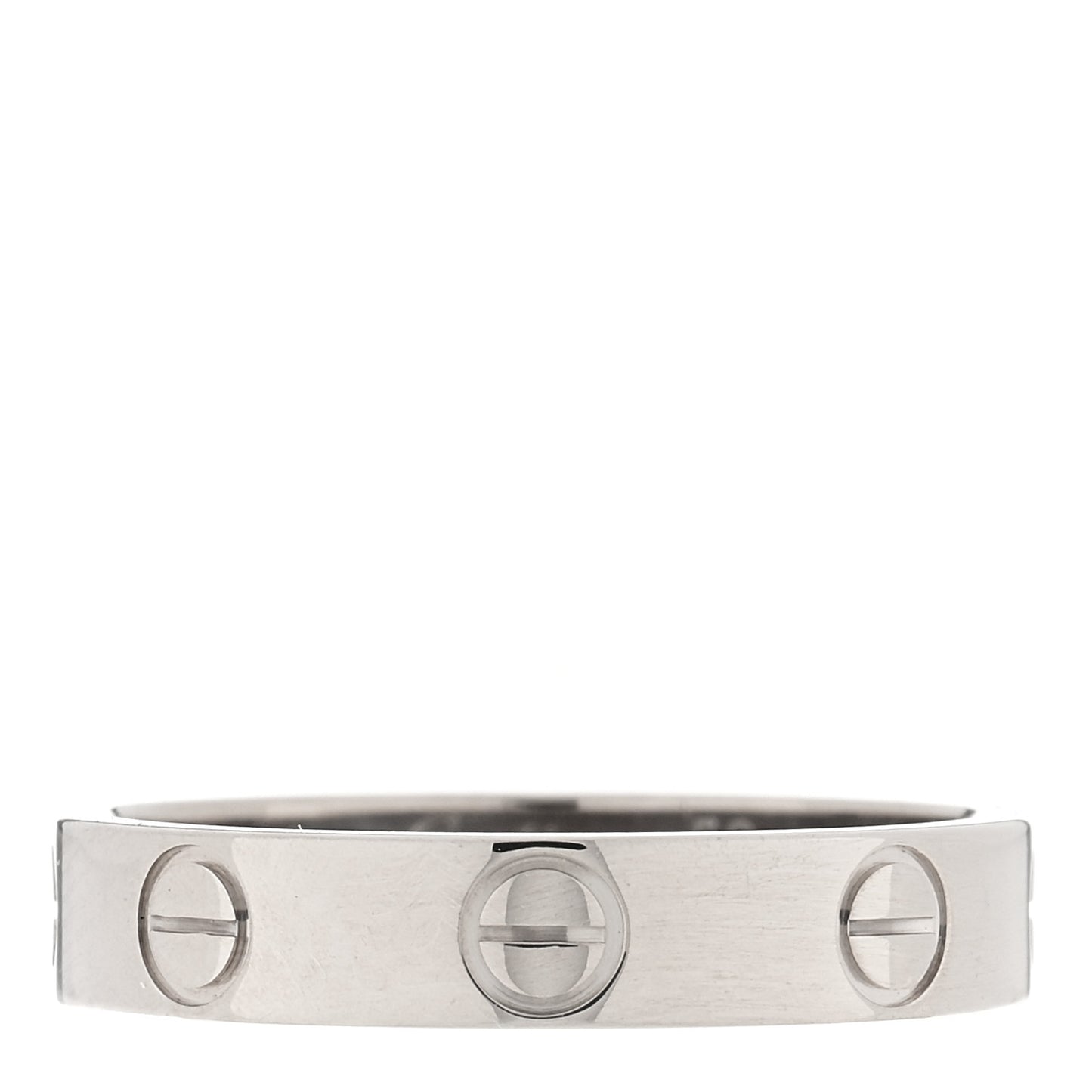 18K White Gold 3.5mm LOVE Wedding Band Ring 50 5.25