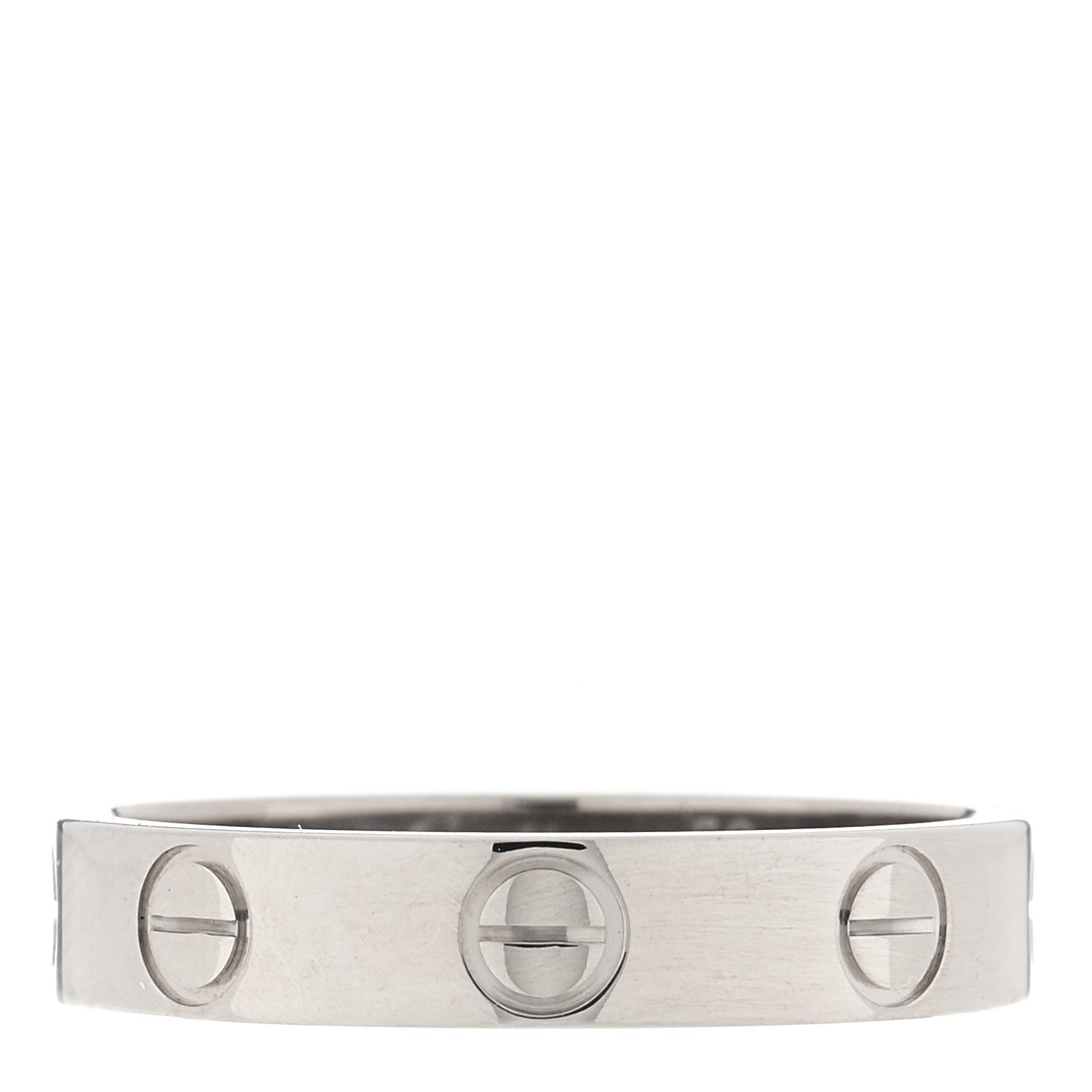 Cartier 18K White Gold 3.5mm LOVE Wedding Band Ring 50 5.25 1 of 5