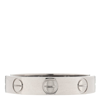 Cartier 18K White Gold 3.5mm LOVE Wedding Band Ring 50 5.25 1 of 5