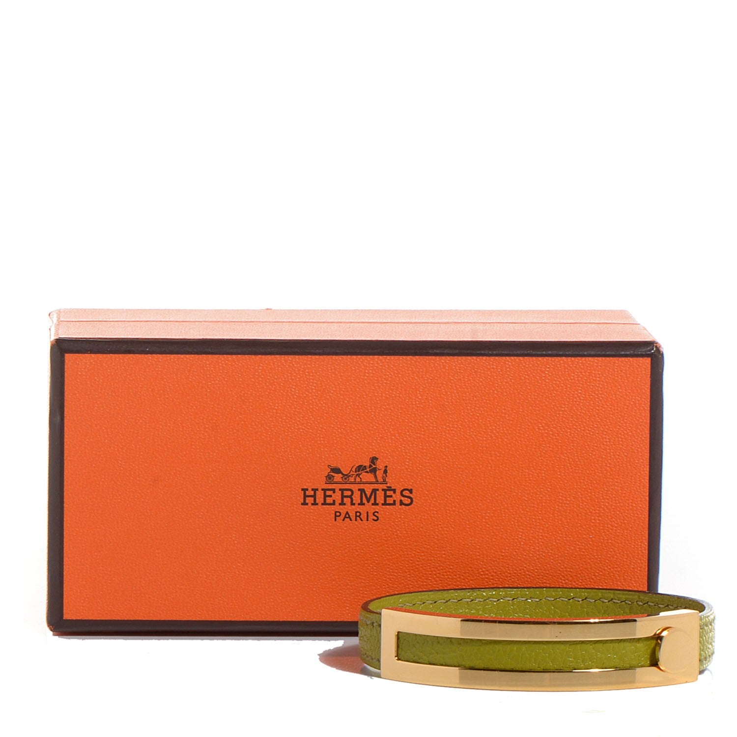 Hermes Chevre Mysore Pousse Pousse Bracelet Vert Anis 7 of 7