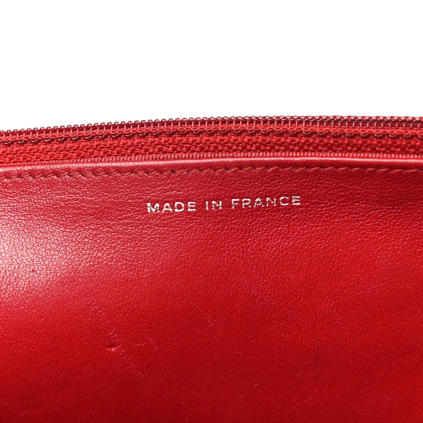 Lambskin Quilted Wallet on Chain WOC Red