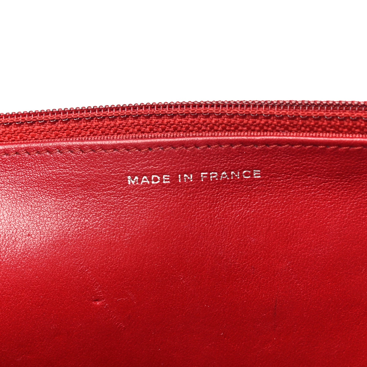 Chanel Lambskin Quilted Wallet on Chain WOC Red 7 of 22